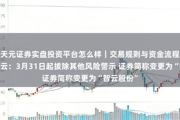 天元证券实盘投资平台怎么样｜交易规则与资金流程解析 ST智云：3月31日起拔除其他风险警示 证券简称变更为“智云股份”